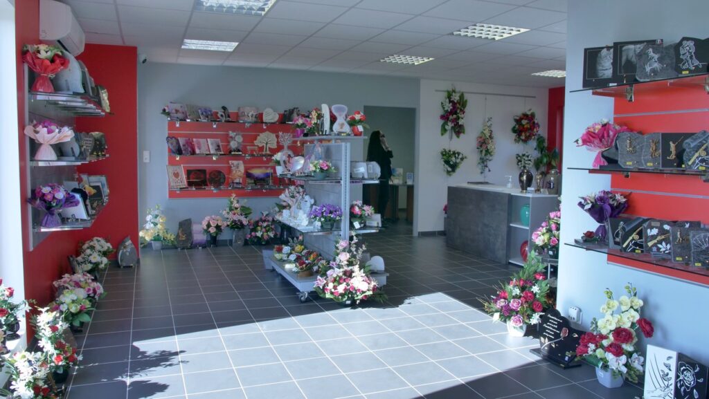 interieur boutique funeraire